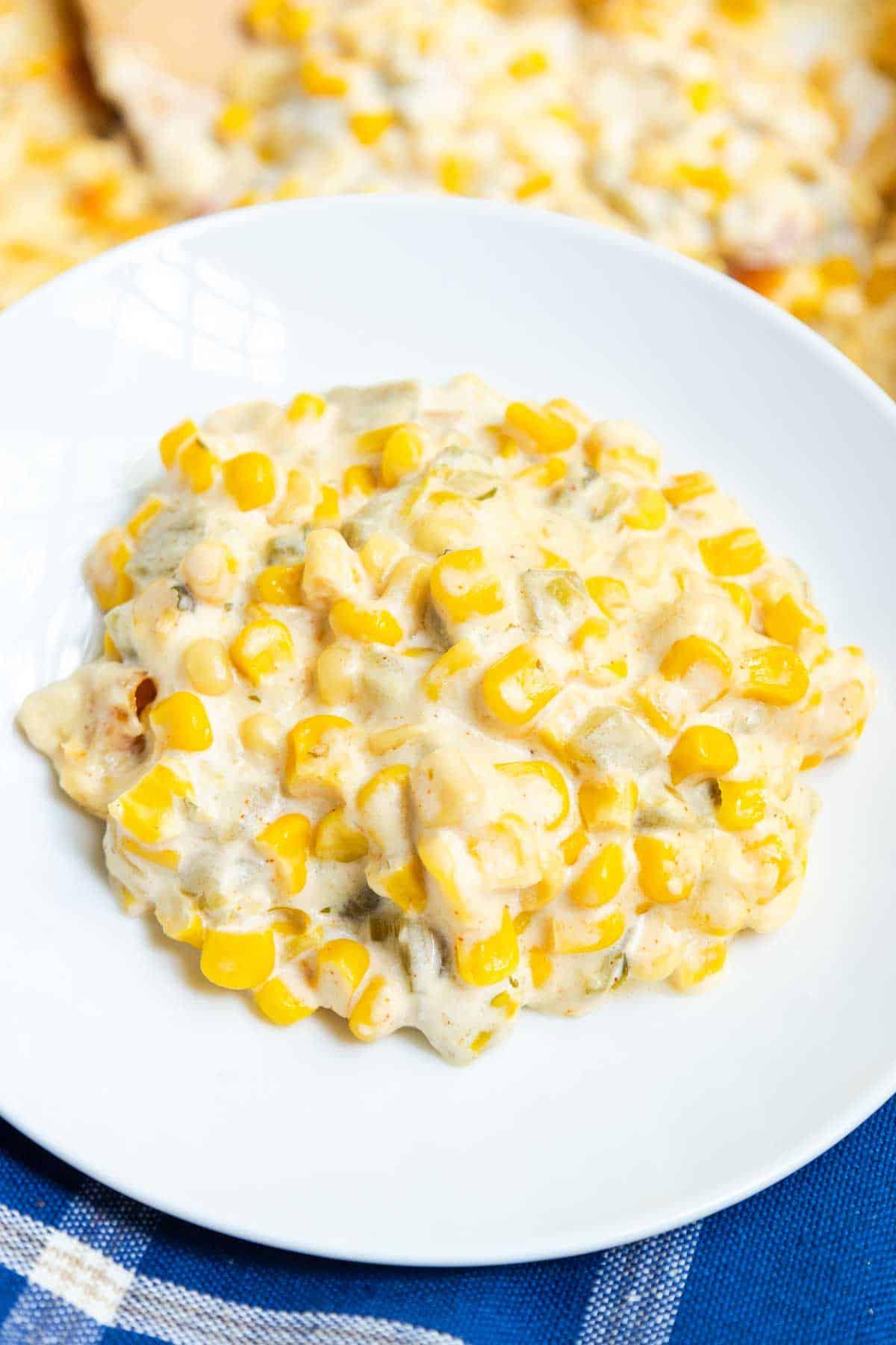 Green Chile Corn Casserole with Cream Cheese