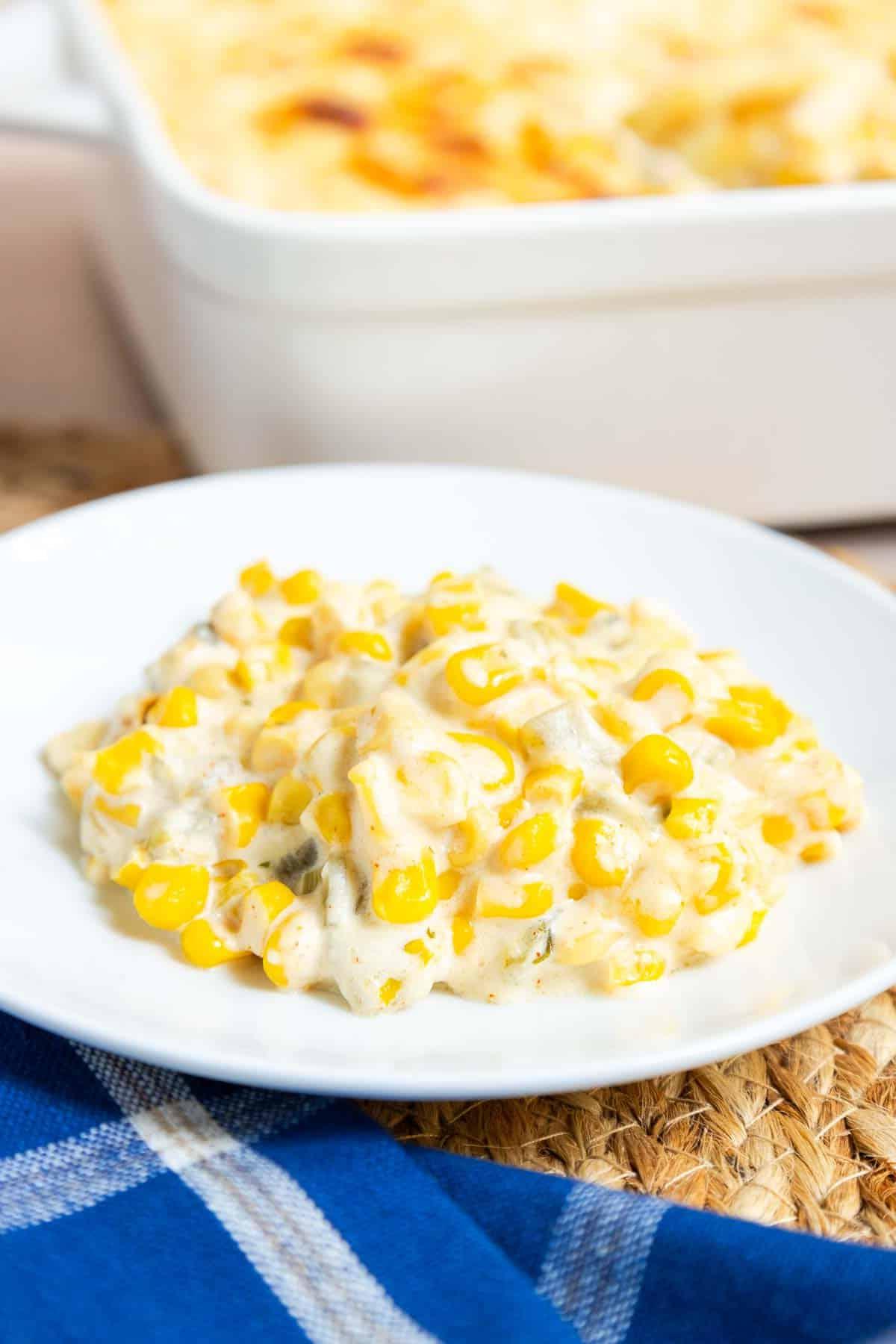 Green Chile Corn Casserole with Cream Cheese