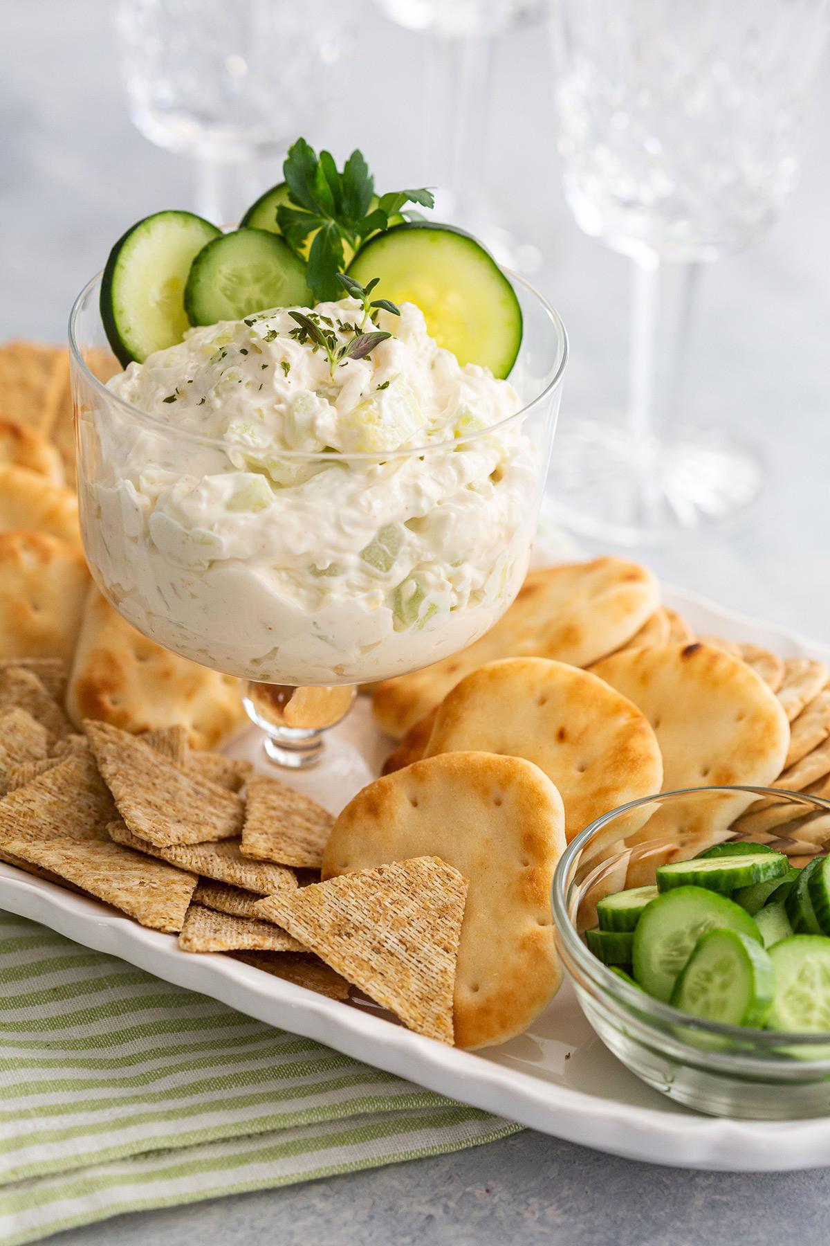 Cucumber with Cream Cheese Dip