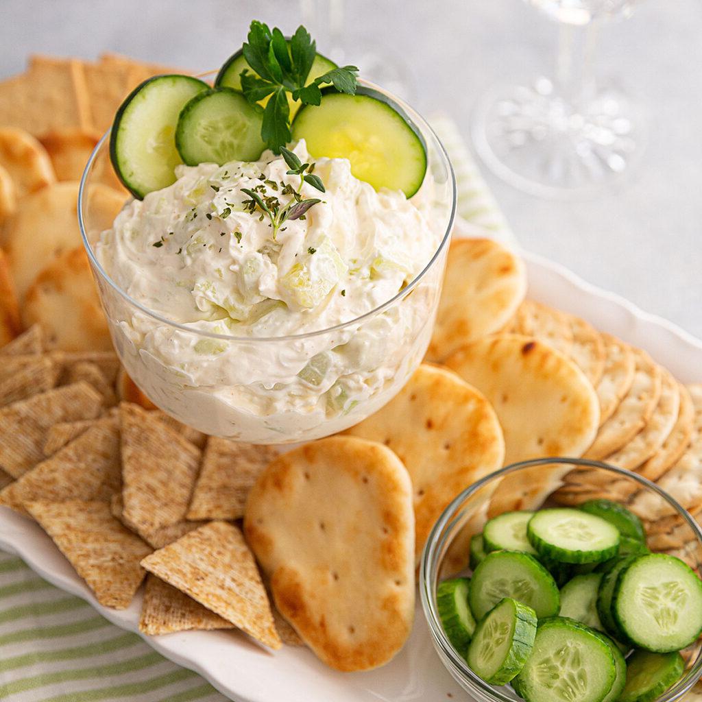 Easy Cucumber Cream Cheese Dip Recipe