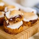 S'mores Cups on a cutting board