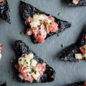 Tuna Tartare with Nori Chips