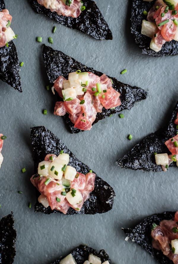 Tuna Tartare with Nori Chips