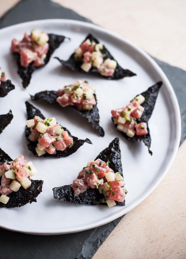 Tuna Tartare with Nori Chips